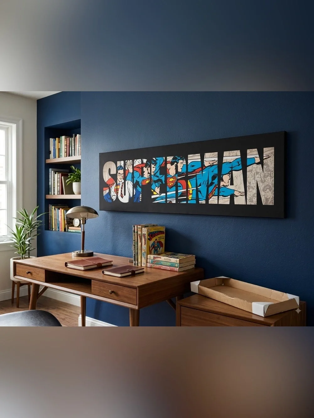 DC Comics Superman Framed Wall Art 36x12 New